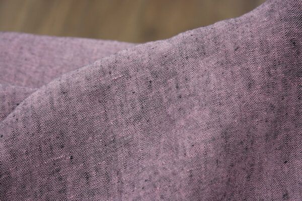 Leinen Chambray // Cross Dye // Rose Schwarz – Bild 2