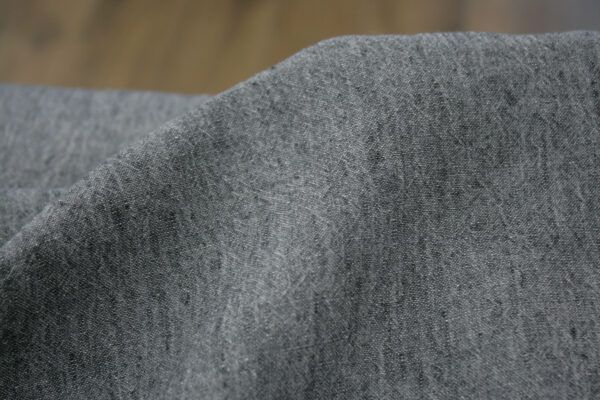 Leinen Chambray Gecrasht // Cross Dye // Grau Schwarz – Bild 4