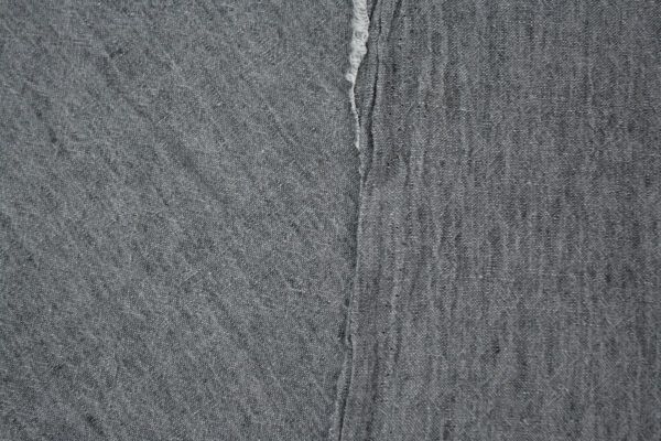 Leinen Chambray Gecrasht // Cross Dye // Grau Schwarz – Bild 3