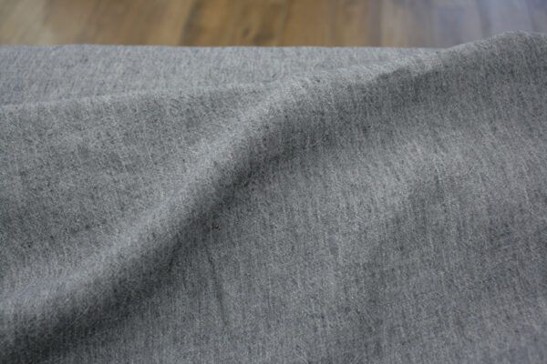 Leinen Chambray Gecrasht // Cross Dye // Grau Schwarz
