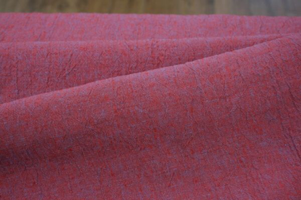 Leinen Chambray Gecrasht // Cross Dye // Magenta – Bild 4