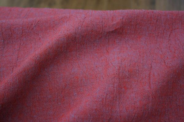 Leinen Chambray Gecrasht // Cross Dye // Magenta