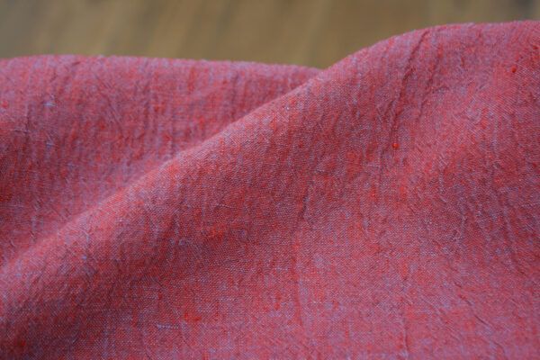 Leinen Chambray Gecrasht // Cross Dye // Magenta – Bild 3