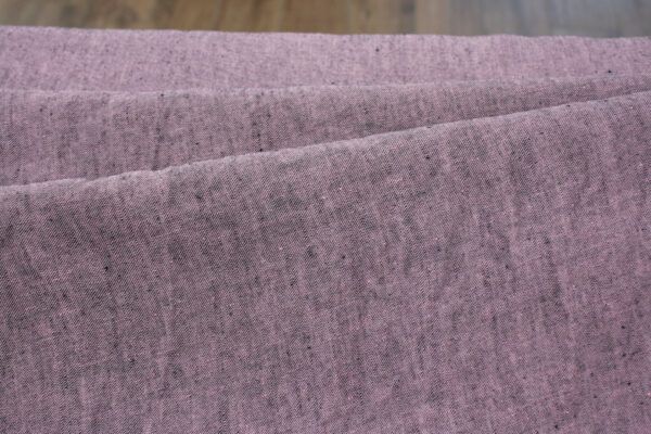 Leinen Chambray // Cross Dye // Rose Schwarz – Bild 4