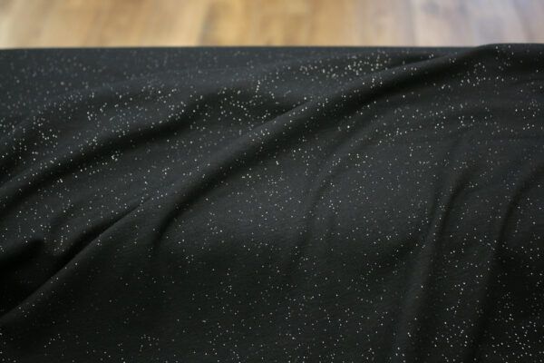 Viskosejersey // Glitzer // Silber – Bild 5