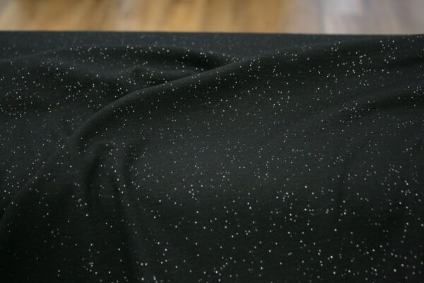 Viskosejersey // Glitzer // Silber – Bild 3