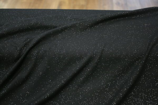 Viskosejersey // Glitzer // Silber – Bild 2