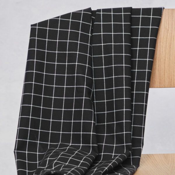Organic Grid Cotton // Mind The Maker // Black Creamy White