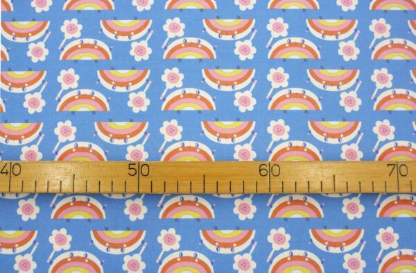 Popeline // Paintbrush Studio Fabrics // Grow Love // Rainbow Wishes – Bild 3