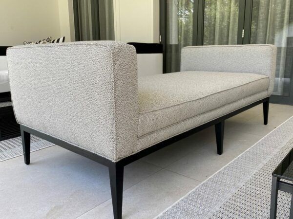 Outdoorstoff // Madera // Grau Beige Schwarz Weiß – Bild 2