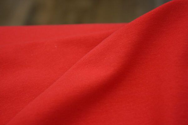 BIO Baumwolljersey // Uni // Rot – Bild 3
