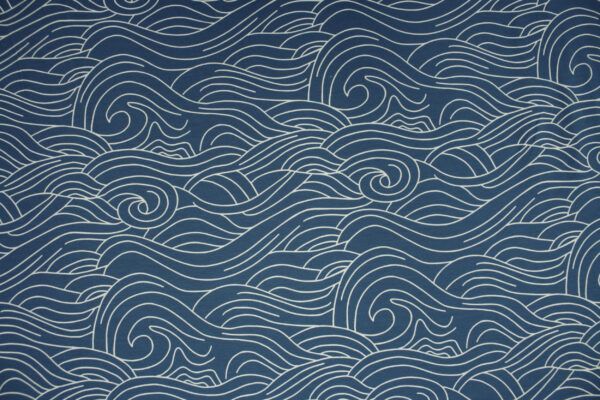 Bambusjersey // Waves // Dark Blue – Bild 3