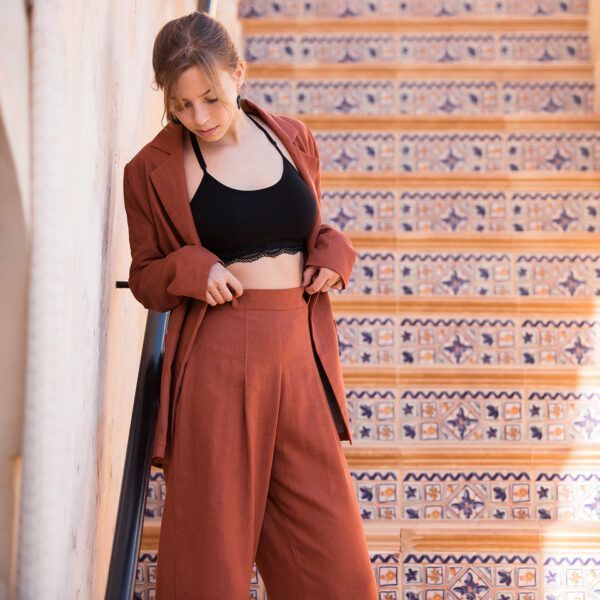 Leinen Viskose Mix // SYAS // Chutney Brown – Bild 6