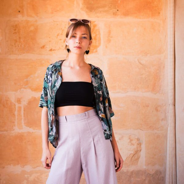 Leinen Viskose Mix // SYAS // Orchid Lilac – Bild 9