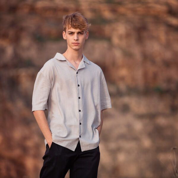 Leinen Viskose Mix // SYAS // Glacier Gray – Bild 3