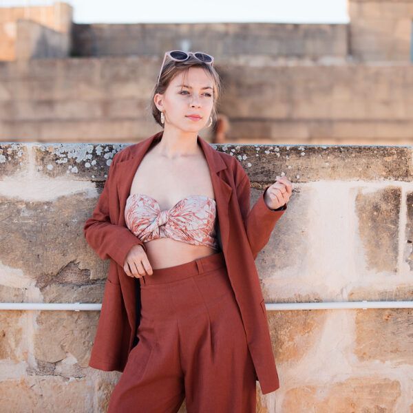 Leinen Viskose Mix // SYAS // Chutney Brown – Bild 2