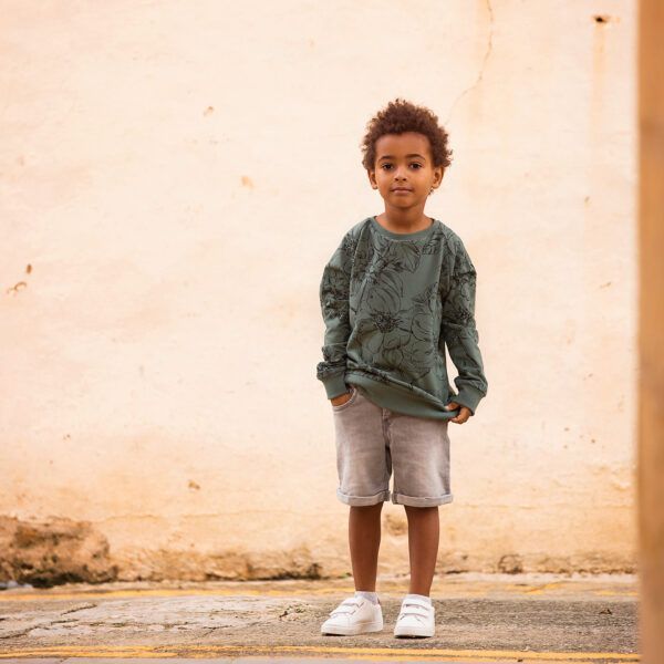 French Terry // SYAS // Wild Roses // Duck Green – Bild 5