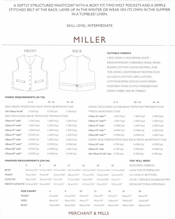 Schnittmuster // Merchant & Mills // The Miller – Bild 22