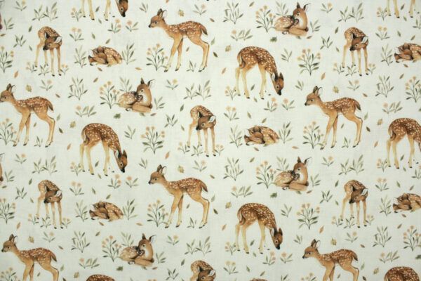 Popeline // Dear Stella // Deer // Creme – Bild 4