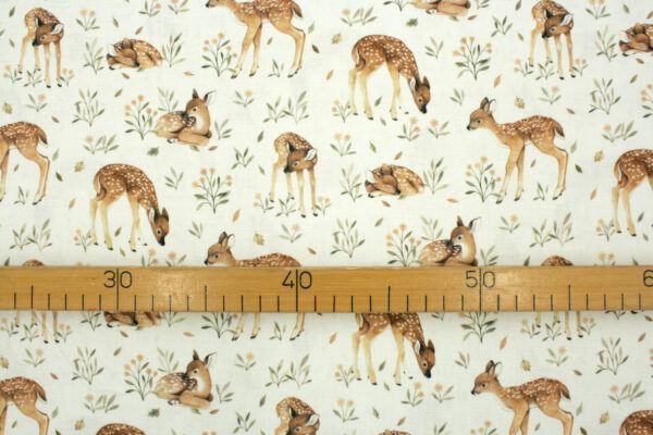Popeline // Dear Stella // Deer // Creme – Bild 3