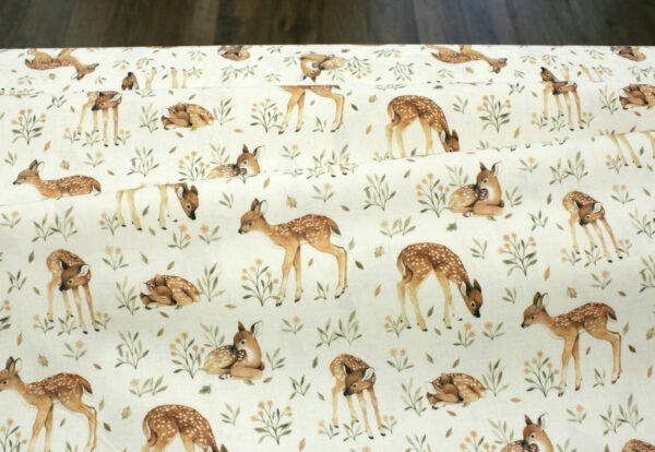 Popeline // Dear Stella // Deer // Creme – Bild 2
