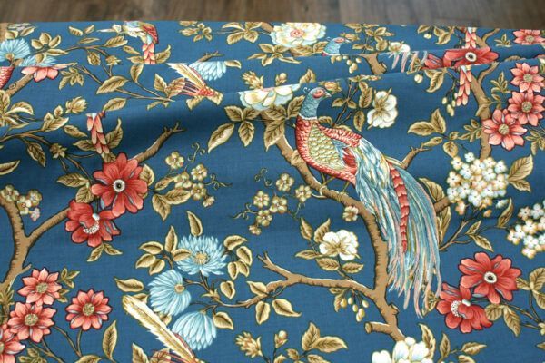 Popeline // Lille // Main Bird and Floral // Teal