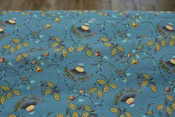 Popeline // Lille // Fan Floral // Teal – Bild 2