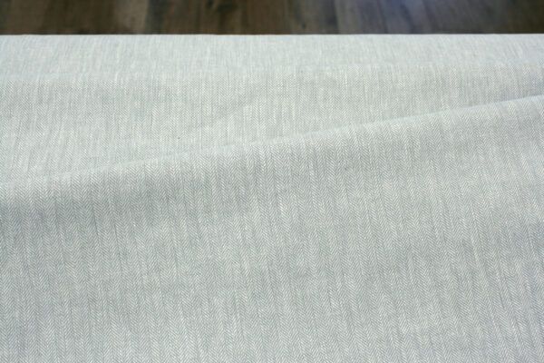 Baumwolle Leinen Mix // Herringbone // Grau – Bild 2