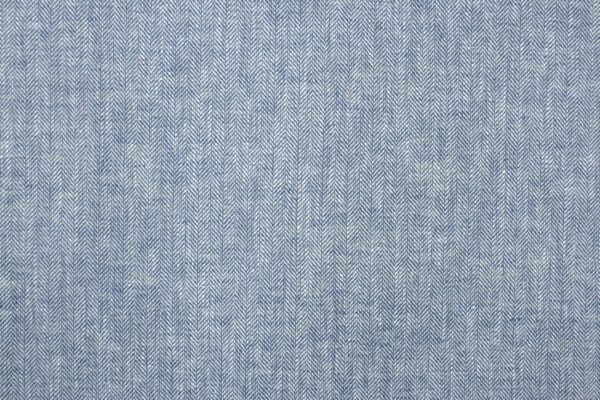 Baumwolle Leinen Mix // Herringbone // Blau – Bild 4