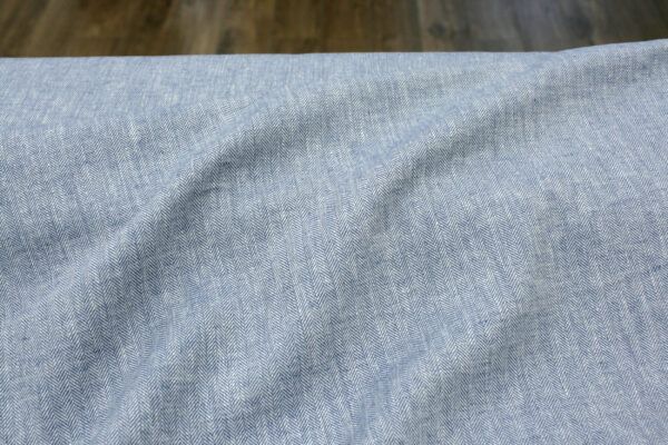 Baumwolle Leinen Mix // Herringbone // Blau