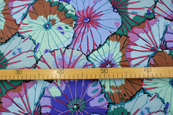 Popeline // Kaffe Fassett // Lotus Leaf // Blue – Bild 3