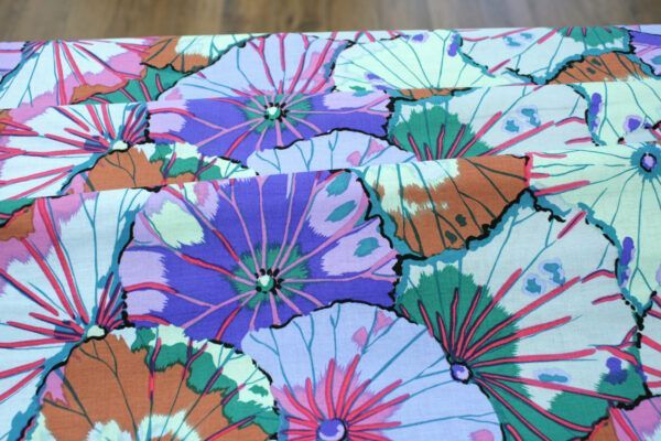 Popeline // Kaffe Fassett // Lotus Leaf // Blue – Bild 4