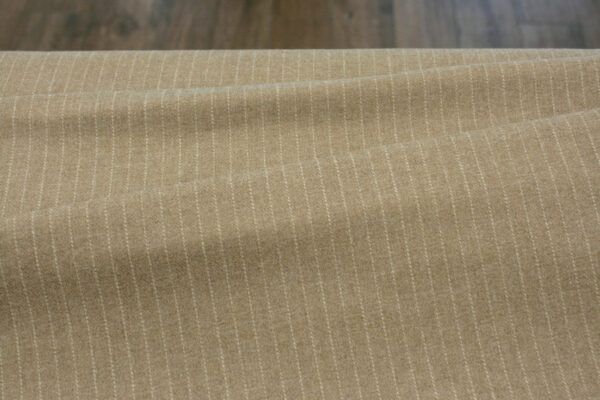 Wollstoff // Twill // Nadelstreif // Beige – Bild 2