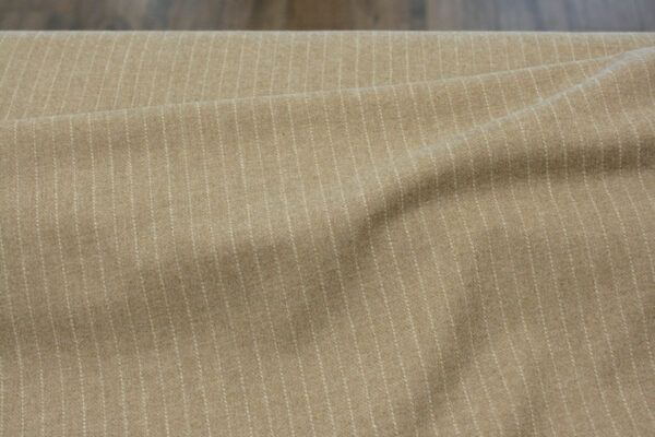 Wollstoff // Twill // Nadelstreif // Beige