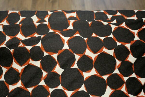 Viskosejersey // Polygon // Orange Black – Bild 2