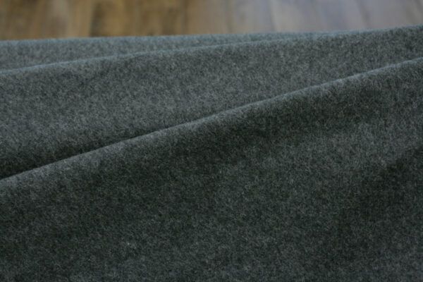 BIO Baumwollfleece // Dunkelgrau Meliert – Bild 2