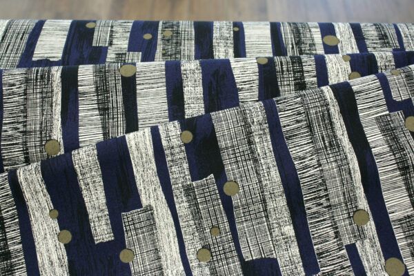 Baumwolle Leinenmix // Kokka // Graphics // Blue – Bild 2