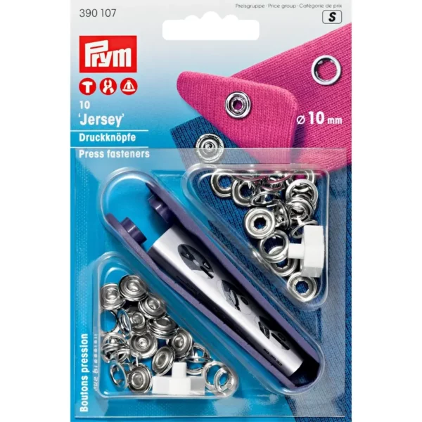 Jerseydruckknöpfe Nähfrei 10 mm // Prym // Silber – Bild 3