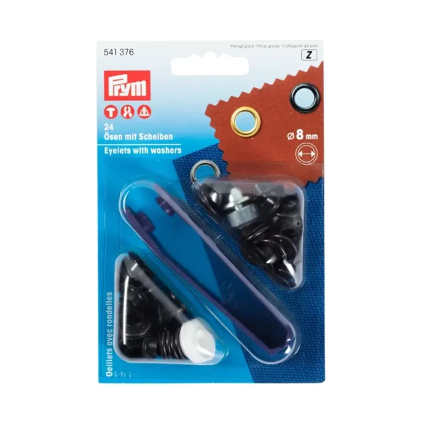 Ösen mit Scheiben 8 mm // Prym // Brüniert – Bild 2