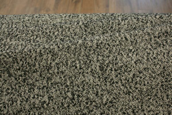 Baumwolltweed mit Wolle // Black Beige – Bild 3