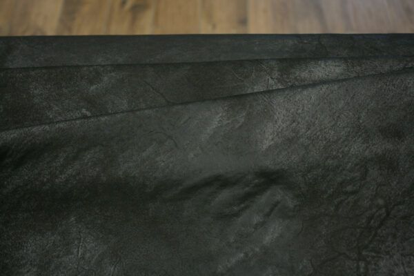 Lederimitat mit Stretch // Vintage Black Nappa – Bild 3