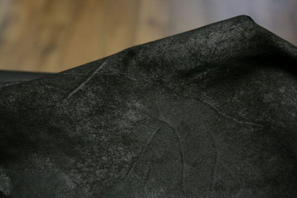 Lederimitat mit Stretch // Vintage Black Nappa – Bild 4
