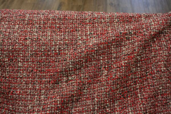 Baumwollboucle mit Wolle // Rot Beige – Bild 5