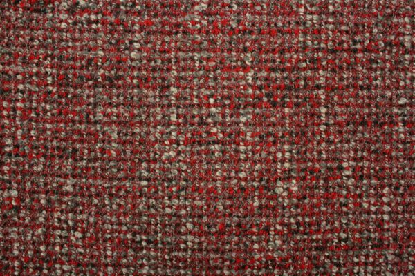 Baumwollboucle mit Wolle // Rot Beige – Bild 4