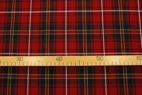Baumwollstoff // House of Wales Plaids // Red Black Yellow – Bild 3