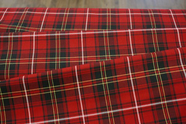 Baumwollstoff // House of Wales Plaids // Red Black Yellow – Bild 2