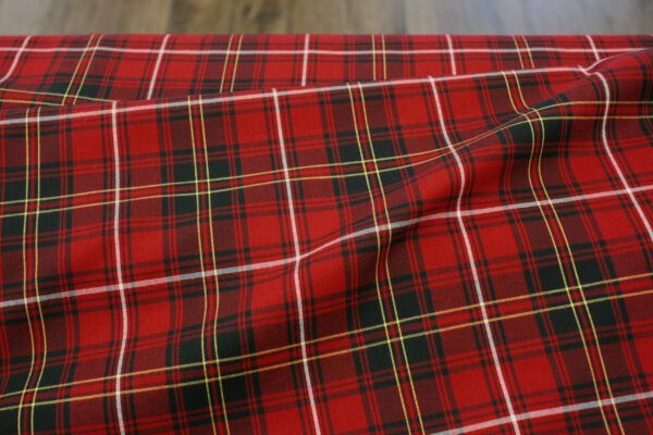 Baumwollstoff // House of Wales Plaids // Red Black Yellow