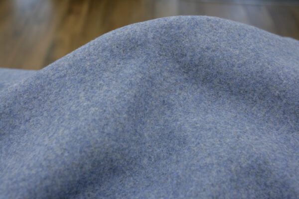 BIO Baumwollfleece // Blau Meliert – Bild 3