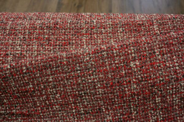 Baumwollboucle mit Wolle // Rot Beige – Bild 6