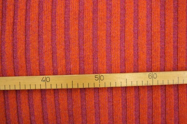 Merinostrick // Gestreift // Pink Orange – Bild 5
